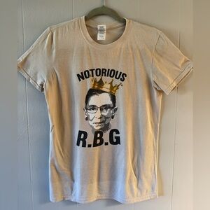 Notorious R.B.G. Graphic T-Shirt - Cream unisex size small